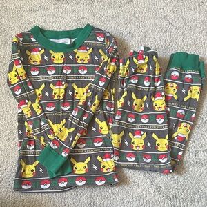 Hanna Andersson Pikachu Pajama Set - Green, Yellow, Red